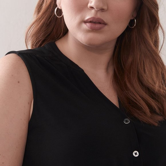 **SOLD** NWT Addition Elle Black Shirt Dress X - Picture 4 of 5